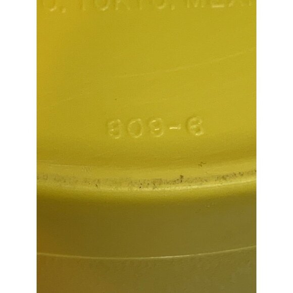 Tupperware Nesting Canister Yellow 809-6 Starburst Lid 810-25 6.5"h - Picture 5 of 6